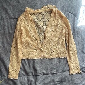 Gold Lace Button up